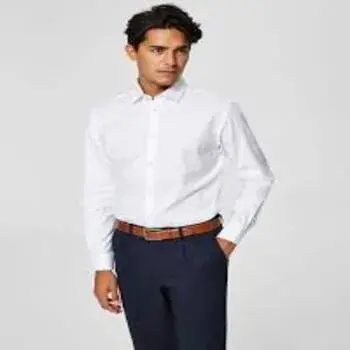White Cotton Shirt For Men 