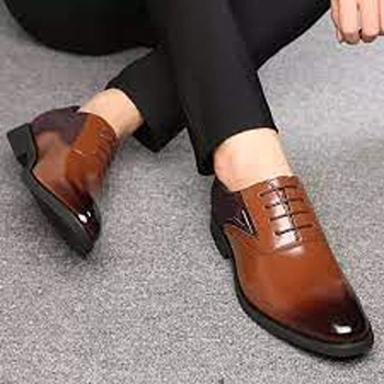 Classy Brown Black Formal Shoes For Men 