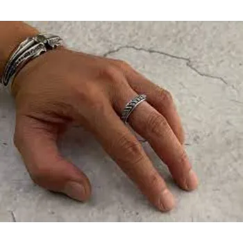  Corrosion Proof Men Silver Ring