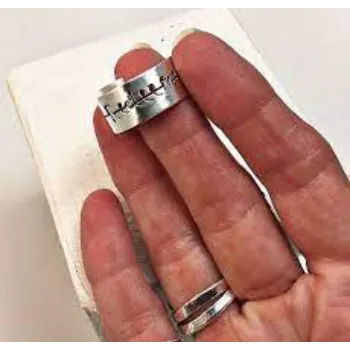 Smooth Texture Men Silver Ring