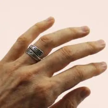 Polished Men Silver Ring