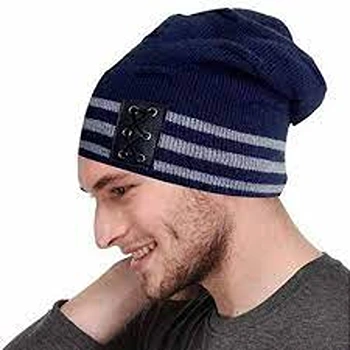 Radiant Black Woolen Cap