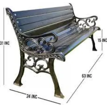 Fully Assembled Metal Bench