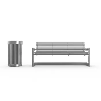 Polished Metal Bench