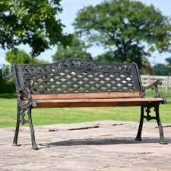 Solid Metal Bench