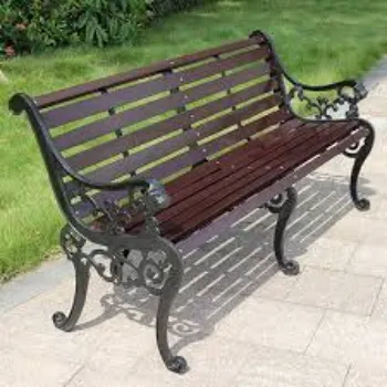 Regimented Structure Metal Bench