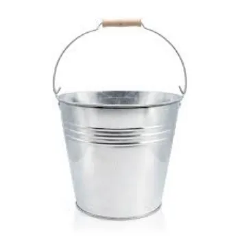 Metal Bucket Silver Color