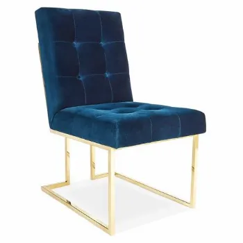 Velvet Metal Dining Chair