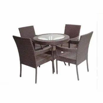 Glass Metal Dining Table