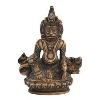 Kubera Metal God Statue