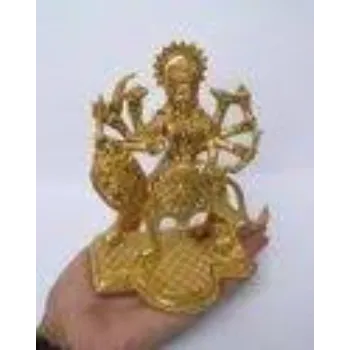  Golden Metal Durga Statue