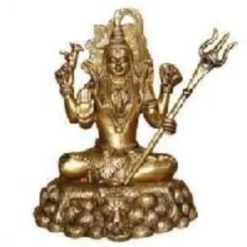 Golden Metal Shiv Statue