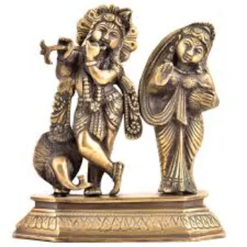  Radha Krishna Metal Statue