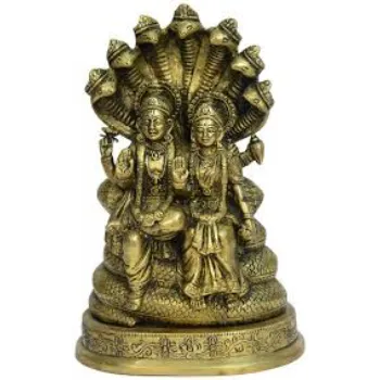  Laxmi Vishnu Brass Statue