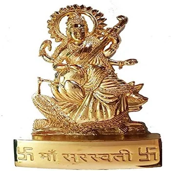 Maa Saraswati Metal Statue