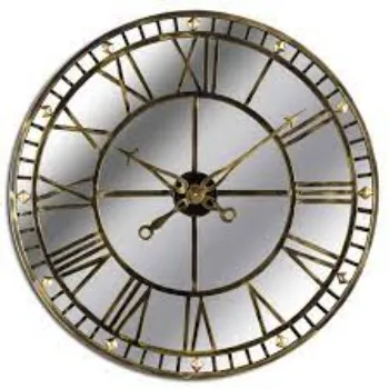  Hill Interiors Mirrored Skeleton Clock