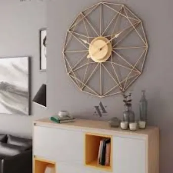 Cross Circular Metal Wall Clock