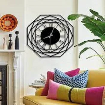 Black Metal Wall Clock