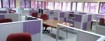 Purple & White Modular Office Workstations 