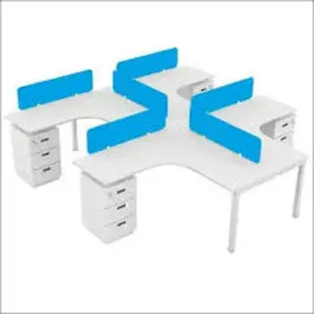 White Modular Office Workstation Table