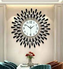  Modern Round Black Wall Clock 