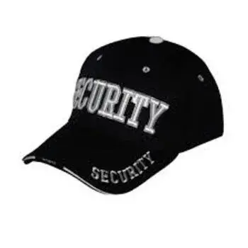Cotton Men Black Security Guard Cap, Size: Free Size
