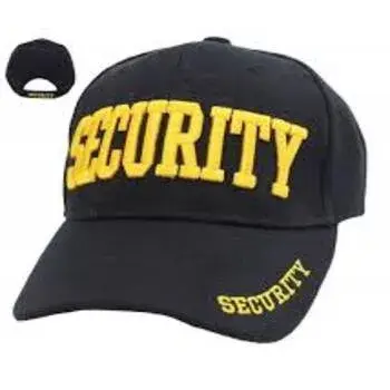 Black Unisex Security Cap Customised Logo