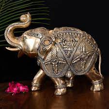 Brass Royal Elephant Statue 