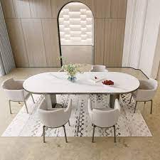 Marble Oval Dining Table