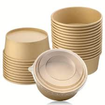 Round Paper Bowl With Lid 
