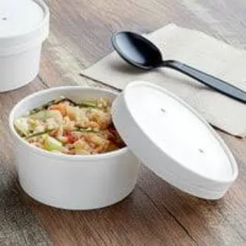 Plain White Paper Food Container