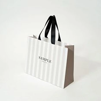 Strip Print Paper bag For Shopping Gifting  