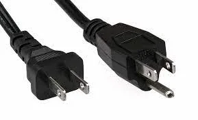 Black PVC 1.5 M Computer Power Cable