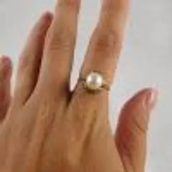 Corrosion Proof  Pearl Ring