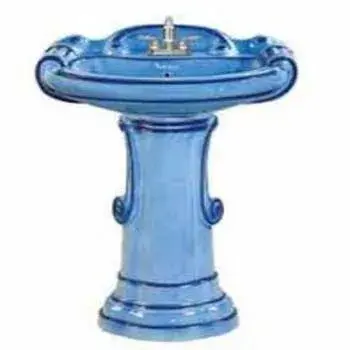 Blue Pedestal Wash Basin