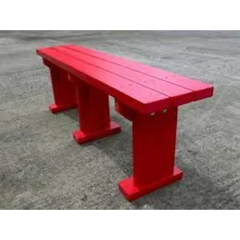 Red Plastic Bench