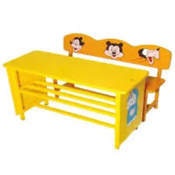 Mickey Print Plastic Bench For Kids 
