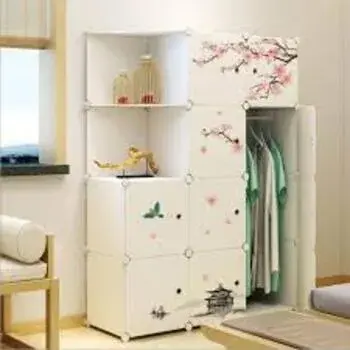 Floral Printed Plastic Cupboard