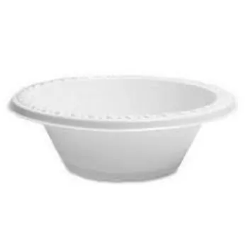  White Plastic Disposable Bowl