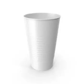 Plain White Plastic Glass