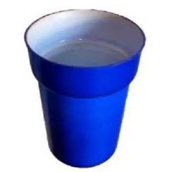 Blue Plastic Glass
