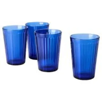 Blue Plain Plastic Glass