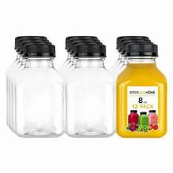 Multiple Plastic Juice Bottles