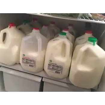 Multiple Plastic Milk Bottles