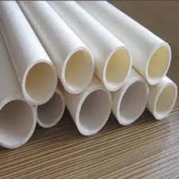 White, Plastic Plumbing Pipe