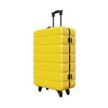 Yellow Plastic Trolley Suitcase