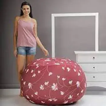 Floral Print Polyester Bean Bag