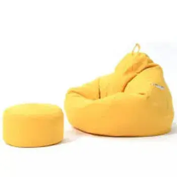 Yellow Polyester Bean Bag