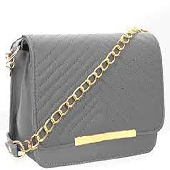 Grey Pu Sling Designer Bag For Ladies