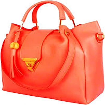 Orange PU Sling Bag For Ladies